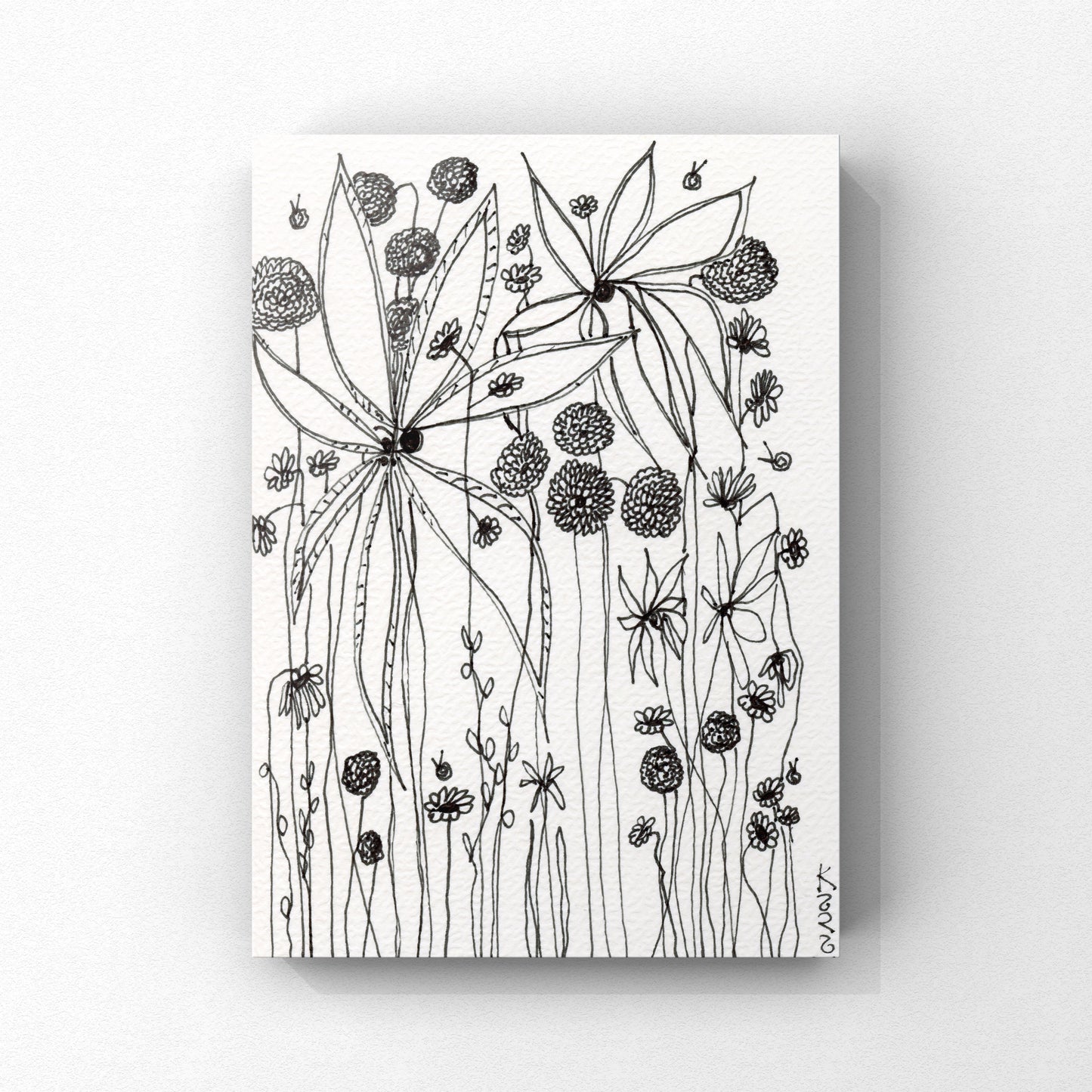 Grumpy Garden Art Cards - Pen and Paper Sketch Series