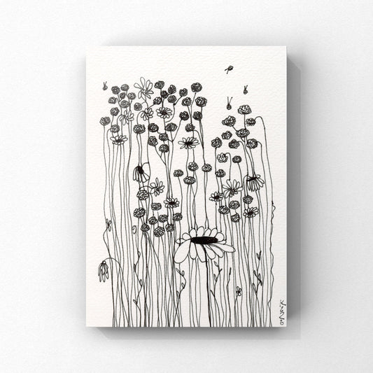 Grumpy Garden Art Cards - Pen and Paper Sketch Series