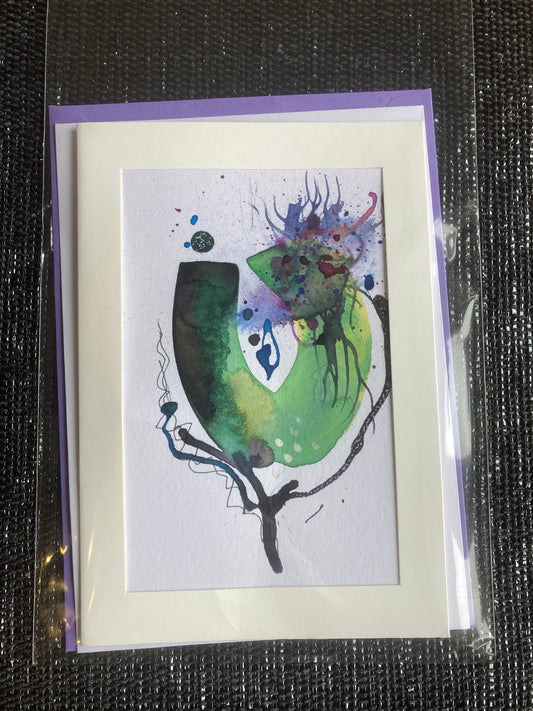 Baby Bloom C95 Greeting Card with Original Art Work