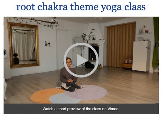 root chakra themed yoga class out now