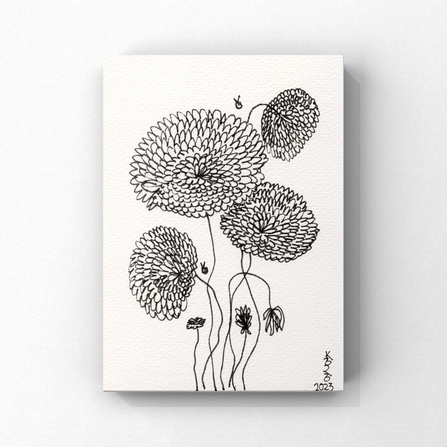 Grumpy Garden Art Cards - Pen and Paper Sketch Series