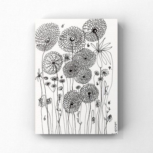 Grumpy Garden Art Cards - Pen and Paper Sketch Series